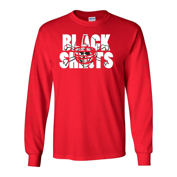 Nebraska Cornhuskers Football BLACKSHIRTS on Red Long Sleeve Tee Shirt