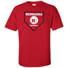 Nebraska Huskers Baseball Home Plate Tee Shirt