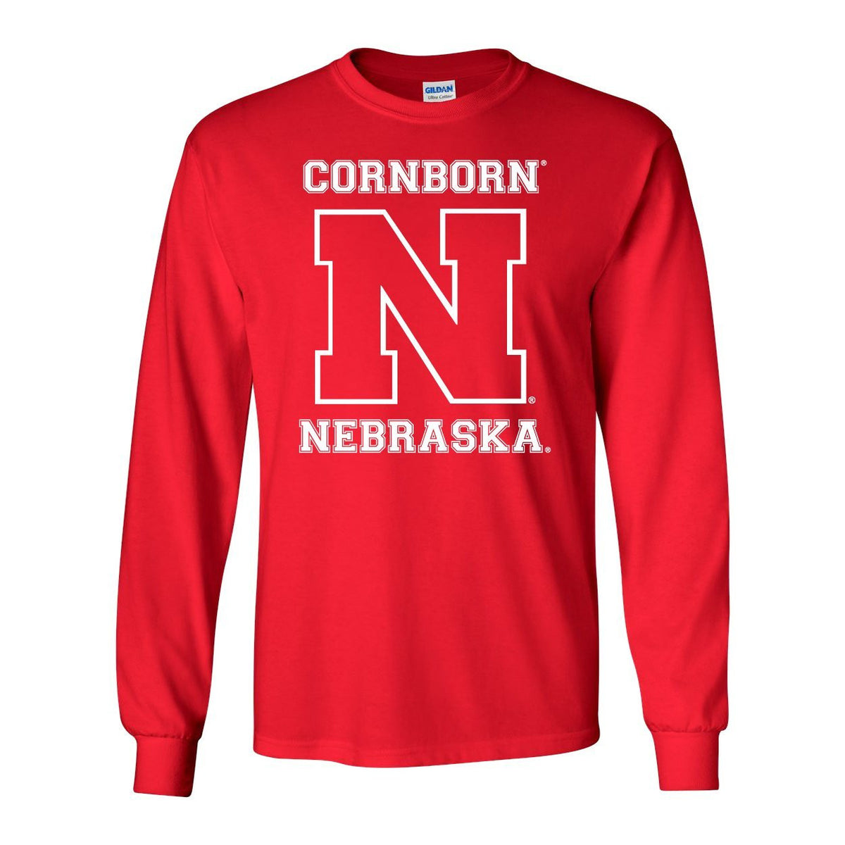 Nebraska Cornhuskers Football "CornBorn N Nebraska" Long Sleeve Tee Shirt