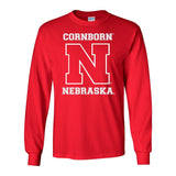 Nebraska Cornhuskers Football "CornBorn N Nebraska" Long Sleeve Tee Shirt