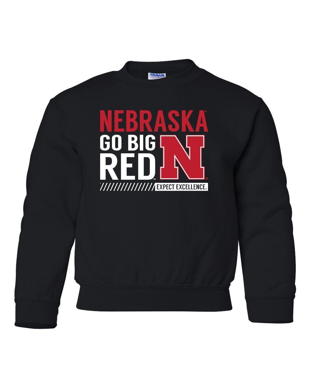 Nebraska Cornhuskers "Expect Excellence" Youth Crewneck Sweatshirt