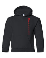 Nebraska Cornhuskers Vertical "NEBRASKA" Youth Hooded Sweatshirt