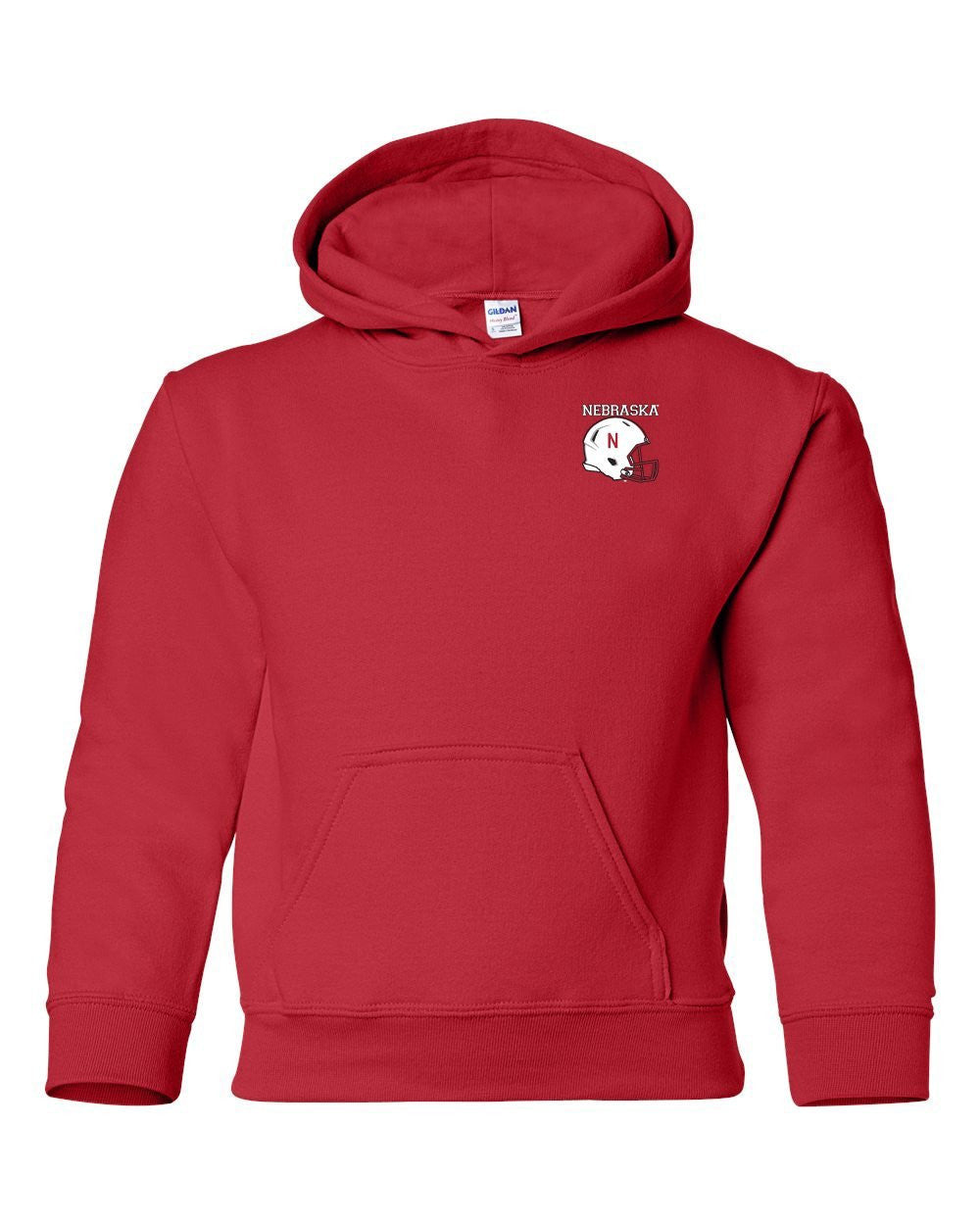 Nebraska Cornhuskers Football Helmet Youth Hooded Sweatshirt