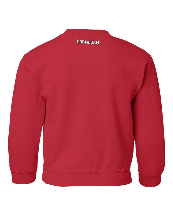 Nebraska Cornhuskers Football BLACKSHIRTS on Red Youth Crewneck Sweatshirt