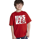 Nebraska Cornhuskers Football HUSKER Helmet Youth Boys Tee Shirt