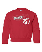 Nebraska Cornhuskers Volleyball "Huskers Huskers Huskers" Youth Crewneck Sweatshirt