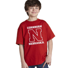 Nebraska Cornhuskers Football CornBorn Varsity Nebraska Youth Boys Tee Shirt