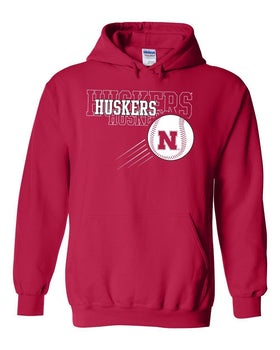 Nebraska Huskers x 3 Baseball Hooded Sweatshirt