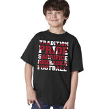 Nebraska Cornhuskers Football "TRADITION PRIDE SACRIFICE" Youth Boys Tee Shirt