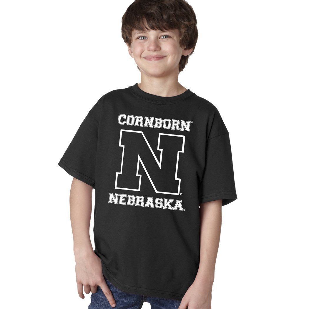 Nebraska Cornhuskers Football CornBorn Varsity Nebraska Youth Boys Tee Shirt