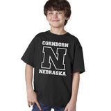 Nebraska Cornhuskers Football CornBorn Varsity Nebraska Youth Boys Tee Shirt