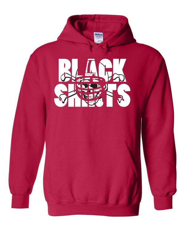 Nebraska Cornhuskers Football BLACKSHIRTS on Red Hooded Sweatshirt