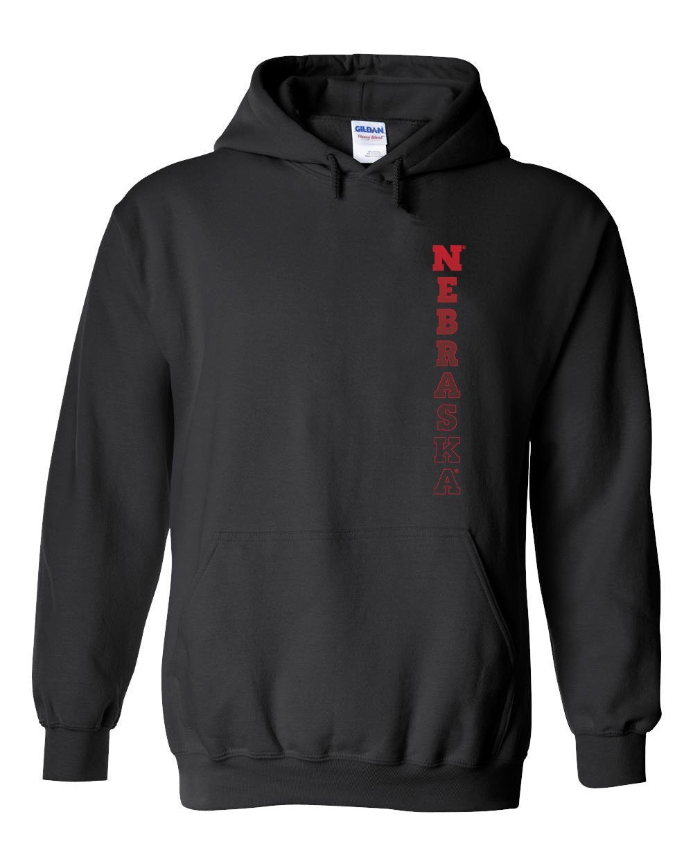 Nebraska Cornhuskers Vertical "NEBRASKA" Hooded Sweatshirt