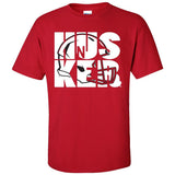 Nebraska Cornhuskers Football HUSKER Helmet Tee Shirt