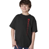 Nebraska Cornhuskers Vertical "NEBRASKA" Youth Boys Tee Shirt