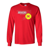 Nebraska Huskers x 3 Softball Long Sleeve Tee Shirt