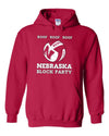 Nebraska Huskers Volleyball ROOF ROOF ROOF Hooded Sweatshirt