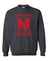 Nebraska Cornhuskers "Nebraska N GO BIG RED" Crewneck Sweatshirt