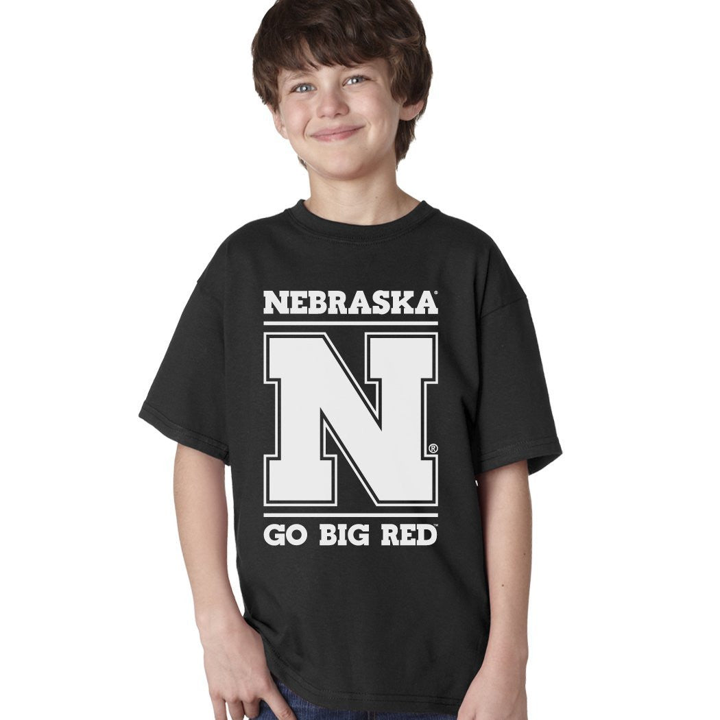 Nebraska Cornhuskers "Nebraska N GO BIG RED" Youth Boys Tee Shirt