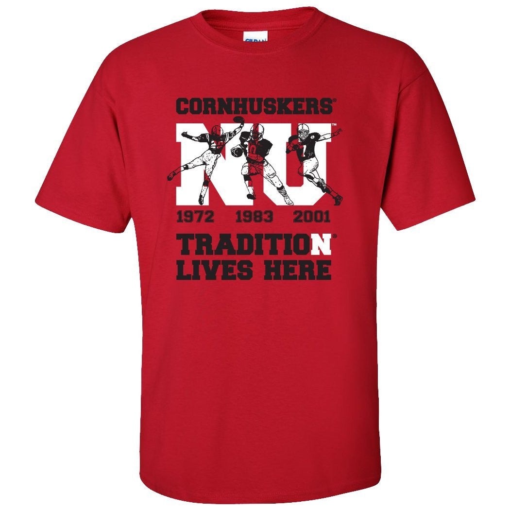 Nebraska Cornhuskers Football Tradition Lives Here "Heismen" Tee Shirt
