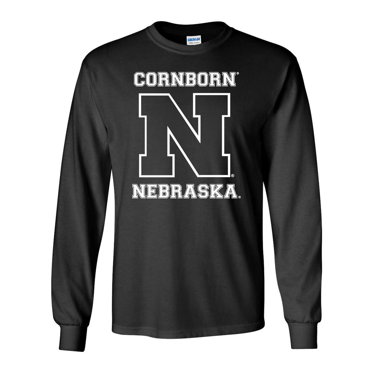 Nebraska Cornhuskers Football "CornBorn N Nebraska" Long Sleeve Tee Shirt
