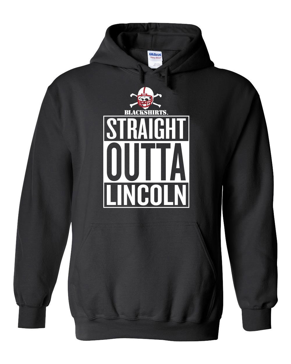 Nebraska Cornhuskers Blackshirts "STRAIGHT OUTTA LINCOLN" Hooded Sweatshirt