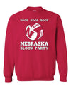 Nebraska Huskers Volleyball ROOF ROOF ROOF Crewneck Sweatshirt