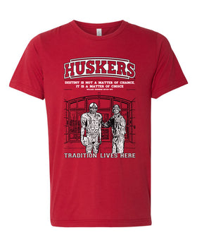 Premium Ultra-Soft Tri-Blend Nebraska Cornhuskers Football Berringer & Osborne Tee Shirt