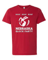 Premium Ultra-Soft Tri-Blend Nebraska Huskers Volleyball ROOF ROOF ROOF Tee Shirt