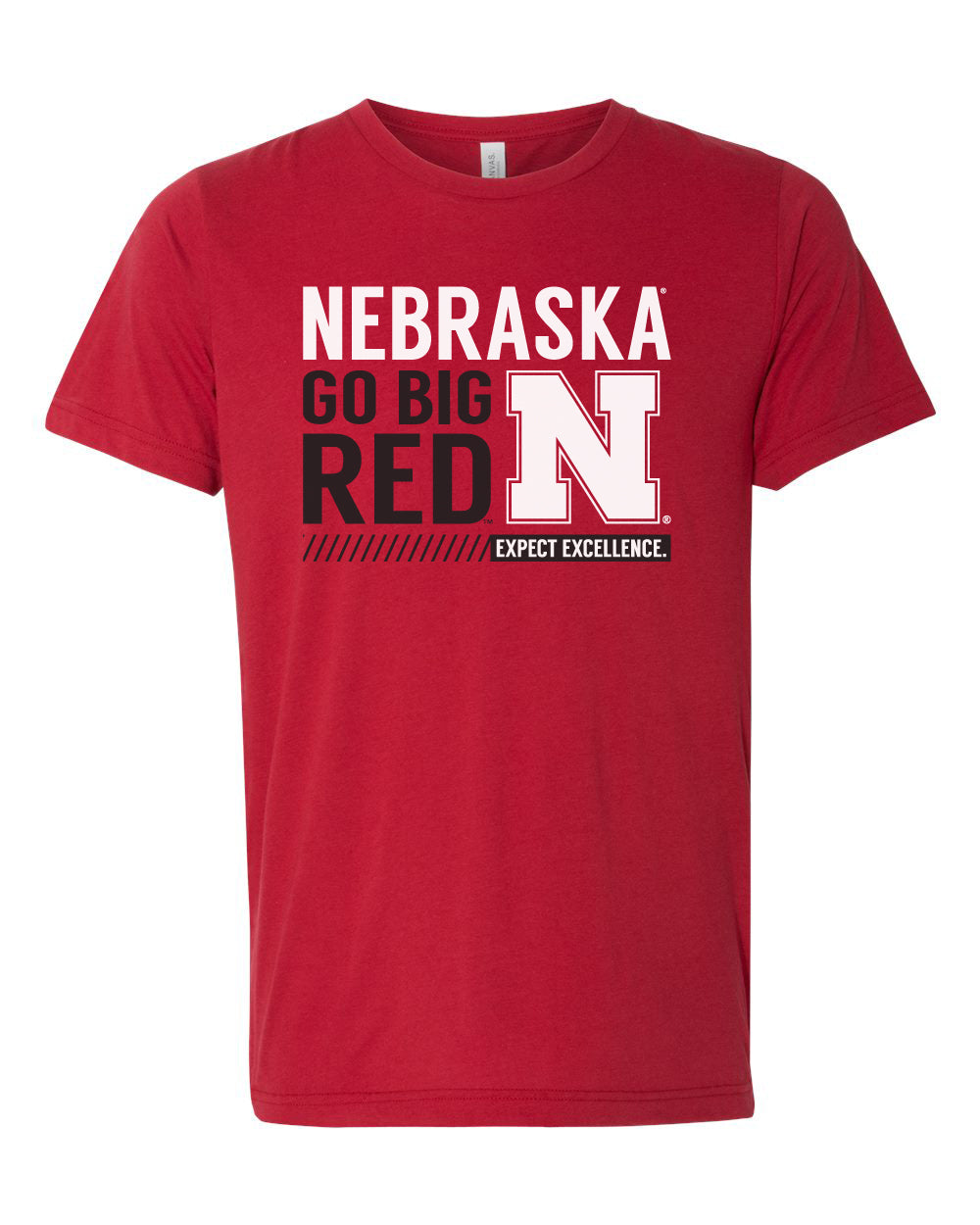 Nebraska Cornhuskers "Expect Excellence" Premium Ultra-Soft Tri-Blend Tee Shirt