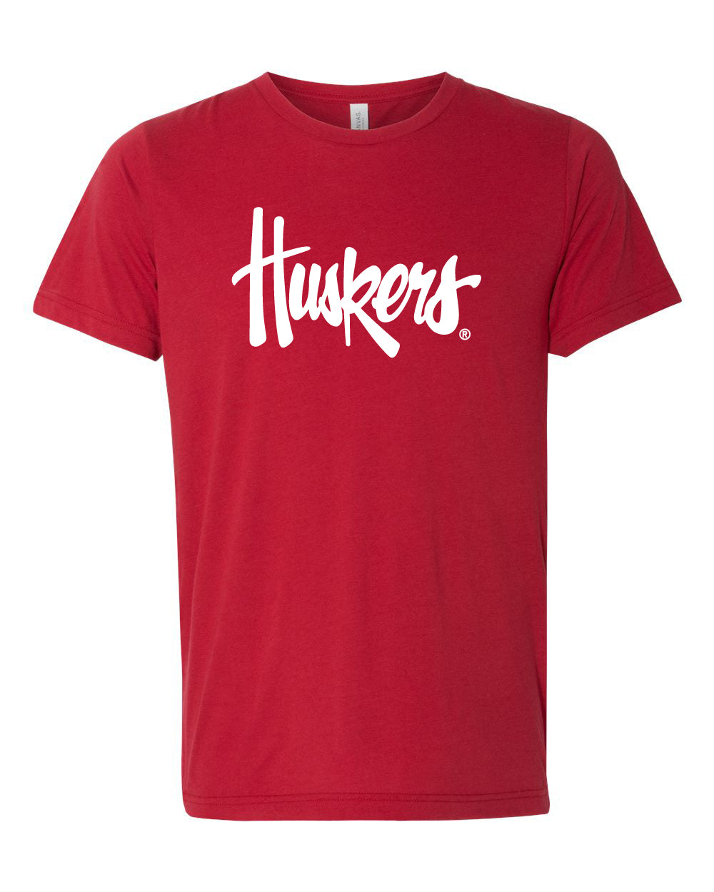 Premium Ultra-Soft Tri-Blend Nebraska Cornhuskers Legacy Script "Huskers" Tee Shirt