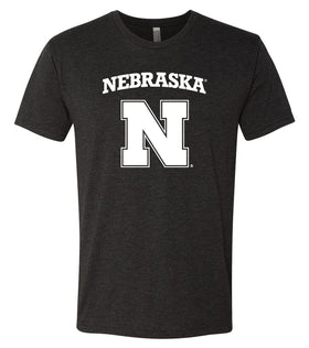 Premium Ultra-Soft Tri-Blend Nebraska Cornhuskers Block N Tee Shirt