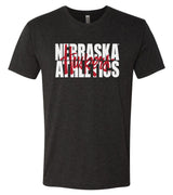 Premium Ultra-Soft Tri-Blend Nebraska Athletics Legacy Script "Huskers" Tee Shirt