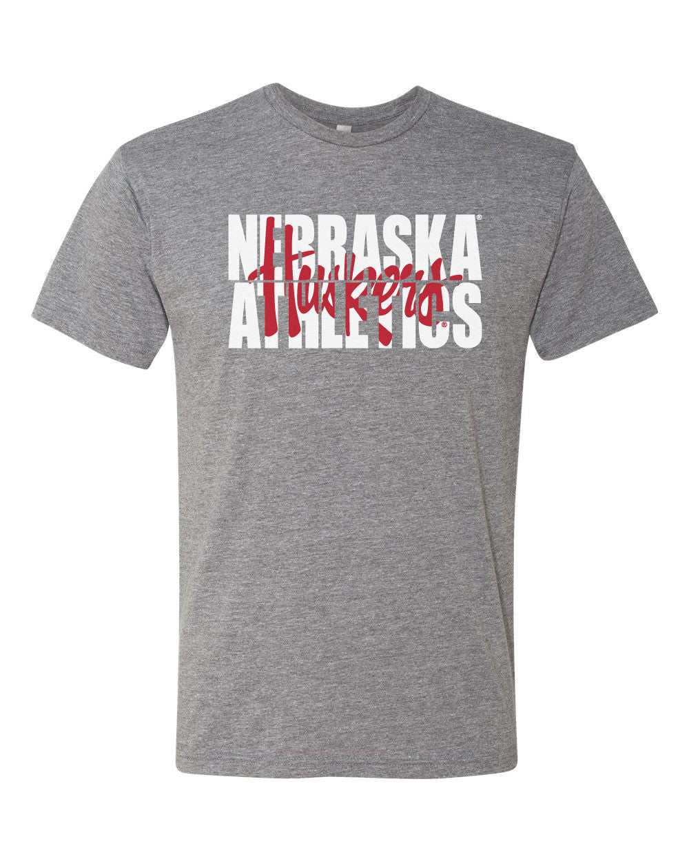 Premium Ultra-Soft Tri-Blend Nebraska Athletics Legacy Script "Huskers" Tee Shirt