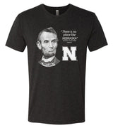 Abe Lincoln "No place like NEBRASKA" Huskers Premium Tri-Blend Tee Shirt