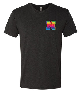 Nebraska Rainbow N Premium Tri-Blend Tee Shirt