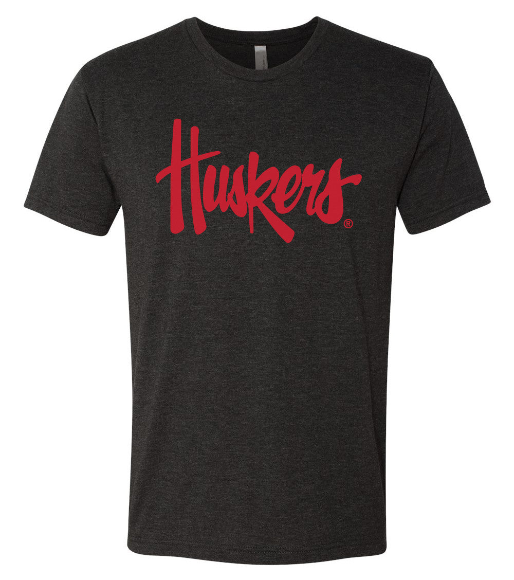 Nebraska Legacy Script "Huskers" Premium Tri-Blend Tee Shirt