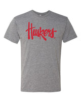 Nebraska Legacy Script "Huskers" Premium Tri-Blend Tee Shirt