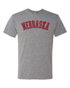 NEBRASKA Arch Premium Tri-Blend Tee Shirt
