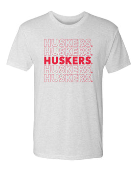 Nebraska Huskers Premium Tri-Blend Tee Shirt - Huskers Times 5