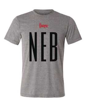 Nebraska Huskers Premium Tri-Blend Tee Shirt - Black NEB
