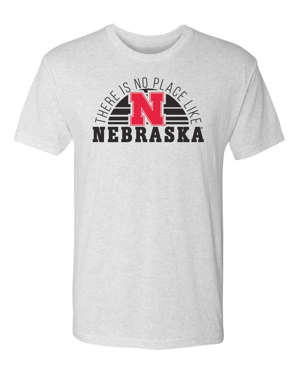 Nebraska Huskers Premium Tri-Blend Tee Shirt - No Place Like Nebraska