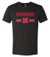 Nebraska Husker Tee Shirt Premium Tri-Blend - HUSKERS Stripe N