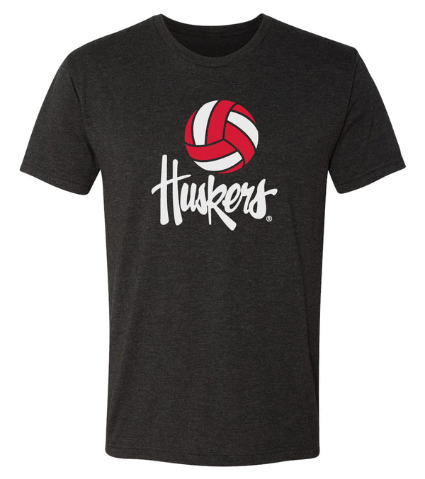 Nebraska Husker Tee Shirt Premium Tri-Blend - Volleyball Legacy Script Huskers