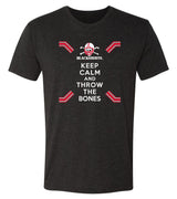 Nebraska Husker Tee Shirt Premium Tri-Blend - Keep Calm and THROW THE BONES