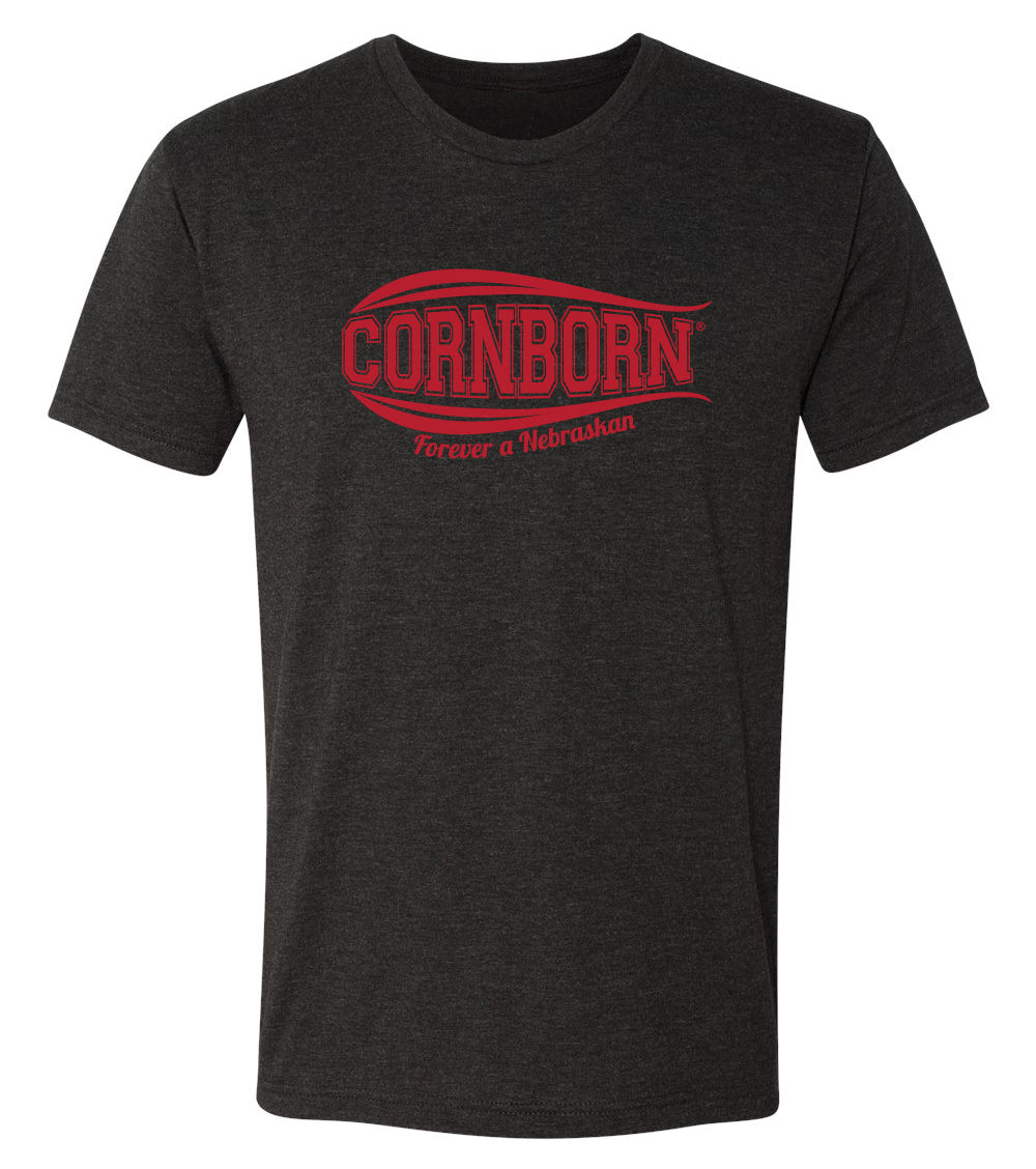 Nebraska Tee Shirt Premium Tri-Blend - CORNBORN - Forever a Nebraskan