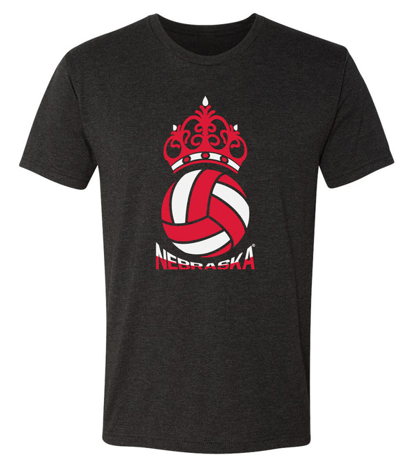 Nebraska Huskers Premium Tri-Blend Tee Shirt - Nebraska Huskers Volleyball Crown