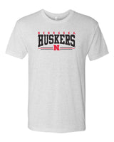Nebraska Huskers Premium Tri-Blend Tee Shirt - Nebraska Huskers Stripe N