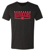 Nebraska Huskers Premium Tri-Blend Tee Shirt - Nebraska Huskers Stripe N