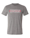Nebraska Huskers Premium Tri-Blend Tee Shirt - Huskers Horizontal Stripe